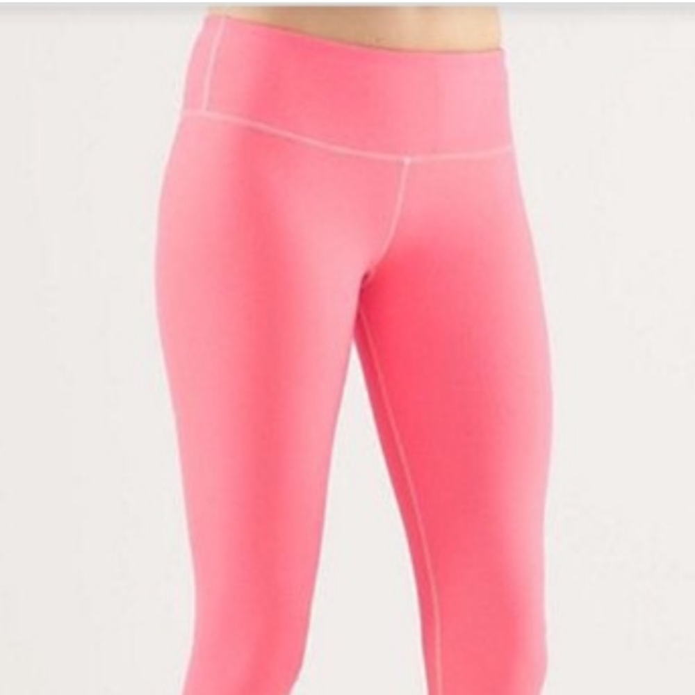 Rare Lululemon Wunder Under Crop Dune Flash Wee - image 2